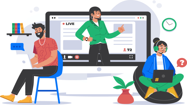 Students learning online